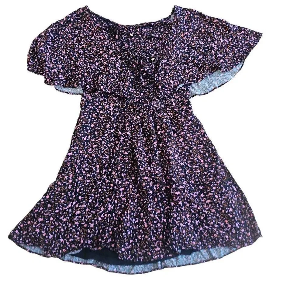Free people womens juniors pink black multicolor Florence mini dress  fits S/M